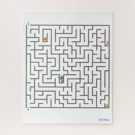 schwieriges Labyrinth-Rätsel Puzzle (Vertikal)