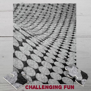 Schwieriges monochromatisches optische Illusion Puzzle