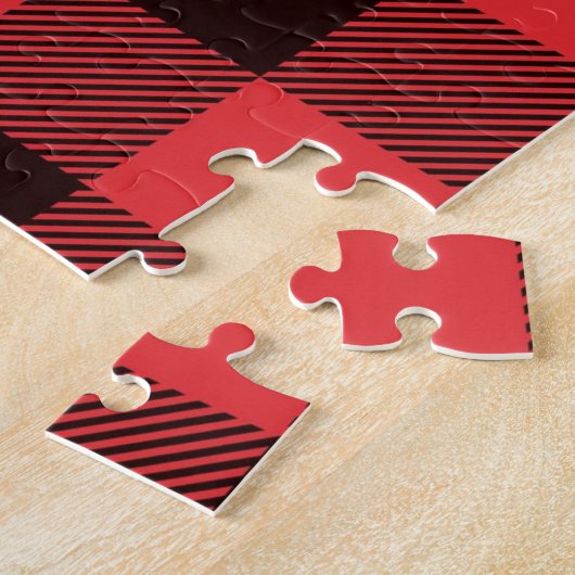 Schwieriges Puzzle Jigsaw - Lumberjack Kariert (Seite)