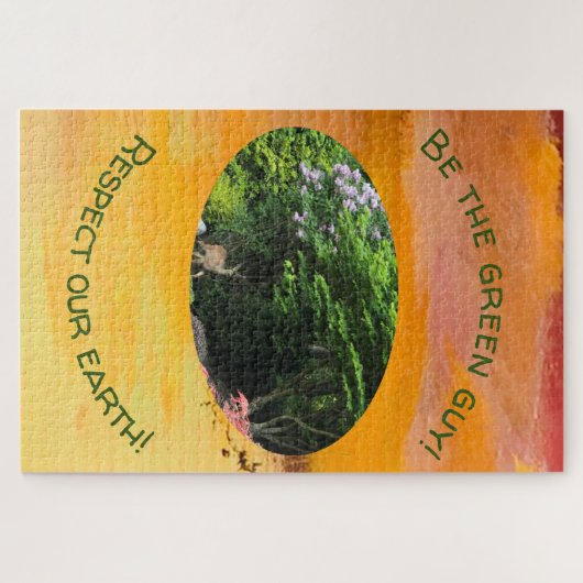 Schwieriges Rätsel: Sei der grüne Typ Puzzle (Horizontal)