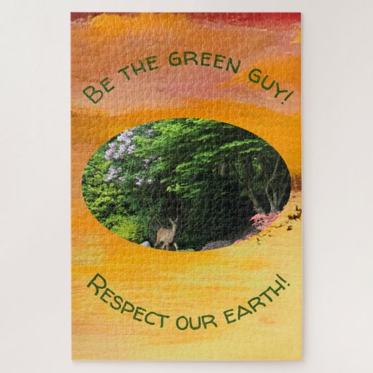 Schwieriges Rätsel: Sei der grüne Typ Puzzle (Vertikal)