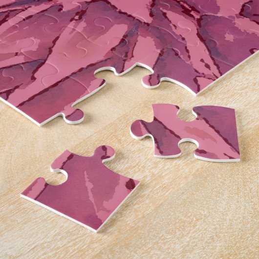 Schwieriges Red Agave Kaleidoscope Puzzle (Seite)