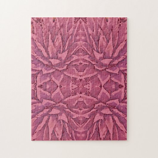Schwieriges Red Agave Kaleidoscope Puzzle (Vertikal)