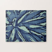 Schwieriges Rustikales blaues Grau Agave Puzzle (Horizontal)