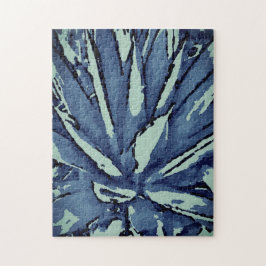 Schwieriges Rustikales blaues Grau Agave Puzzle