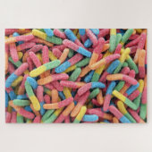 Schwieriges saures Gummy-Wurmmilch-Foto Puzzle (Horizontal)