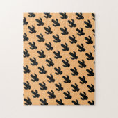 Schwieriges Schwarz und Orange Saguaro Cactus Puzz Puzzle (Vertikal)
