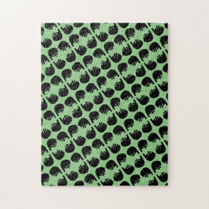 Schwieriges Schwarzes Bärenmuster-Puzzle Puzzle