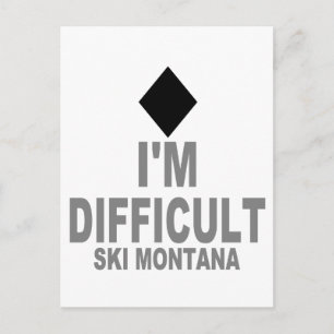 Schwieriges Ski MONTANA Postkarte