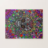 Schwieriges Skull Art Jigsaw Puzzle (Horizontal)