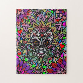 Schwieriges Skull Art Jigsaw Puzzle