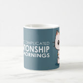 Schwieriges Verhältnis zur Morgen-Tasse Kaffeetasse (Mittel)