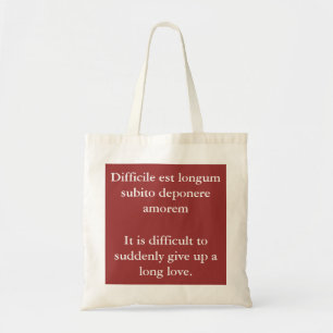 Schwierigkeit, lange Liebe aufzugeben - Catullus Z Tragetasche