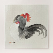 Schwierigkeit Vintage Japanese Rooster and Hen Art Puzzle (Horizontal)