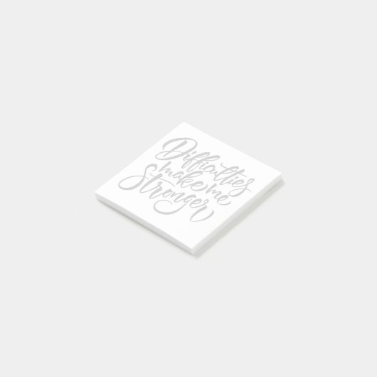 Schwierigkeiten machen mich stärker post-it klebezettel (angewinkelt)