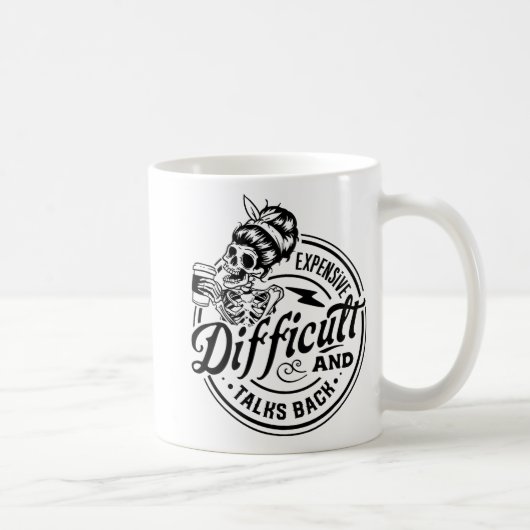 Schwierigkeiten und Gespräche zum Muttertag Kaffeetasse (Rechts)