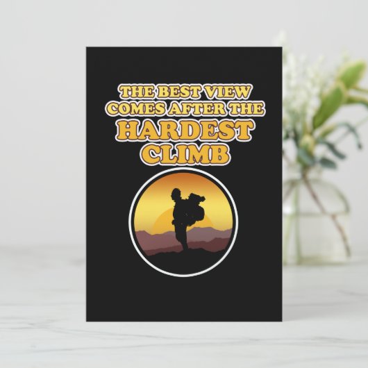 Schwierigste Bergkulisse Klettersteig Klettergarte Dankeskarte (Stehend Vorderseite)