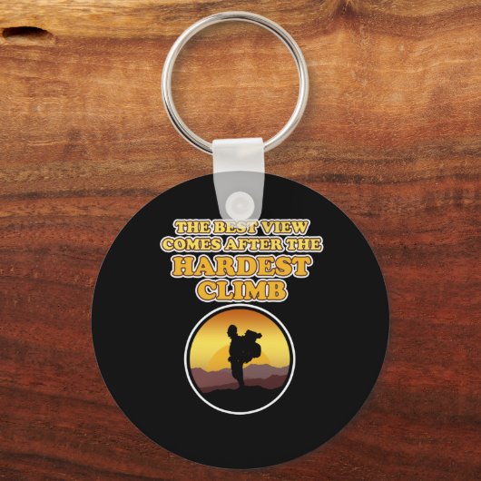 Schwierigste Bergkulisse Klettersteig Klettergarte Schlüsselanhänger (Vorderseite)