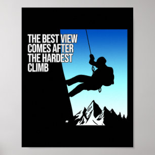 Schwierigster Bergsteiger Kletterliebhaber Poster