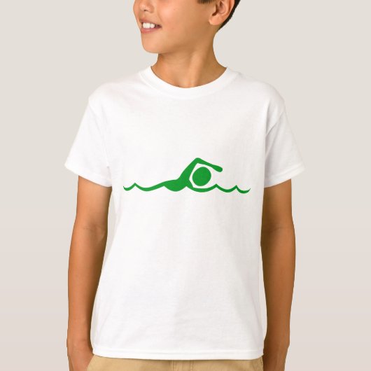 Schwimm-Abbildung: Grasgrün T-Shirt (Vorderseite)