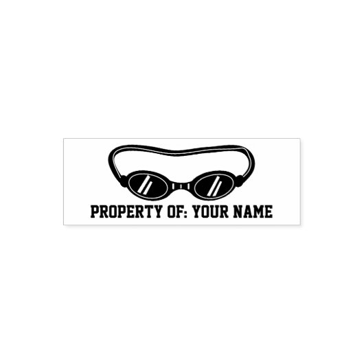 Schwimm-Brille selbst-färbende Briefmarke für Schu Permastempel (Design)