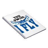 Schwimm, dass ich fliege Schmetterling Stroke Notizblock (Rechte Seite)