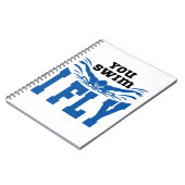 Schwimm, dass ich fliege Schmetterling Stroke Notizblock (Linke Seite)