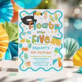 Schwimm in den fünften Sommer-Poolparty 5. Geburts Einladung
