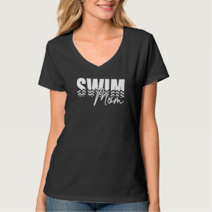 Schwimm-Mama-Herz Retro Vintage Schwimmende Mama S T-Shirt