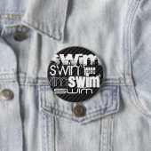 Schwimm; schwarz und dunkelgrau Streifen Button (Beispiel)