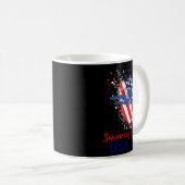 Schwimm-Support-Team-Flagge-USA-Pool-Schwimmer Kaffeetasse (VorderseiteRechts)