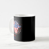 Schwimm-Support-Team-Flagge-USA-Pool-Schwimmer Kaffeetasse (Vorderseite Links)