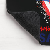 Schwimm-Support-Team-Flagge-USA-Pool-Schwimmer Mousepad (Ecke)