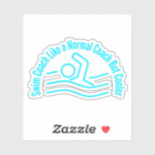 Schwimm-Trainer wie ein normaler Coach, aber Coole Aufkleber (Blatt)