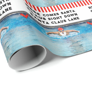 Schwimm-Urlaubsgeschenk Geschenkpapier
