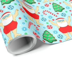 Schwimm-Weihnachts-Geschenkverpackungspapier Geschenkpapier