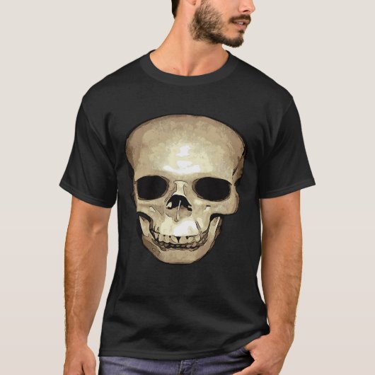 Schwimmantik menschlicher Cranium Vector T-Shirt (Vorderseite)