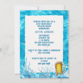 Schwimmbad 21. Geburtstag Party Einladung (Rückseite)