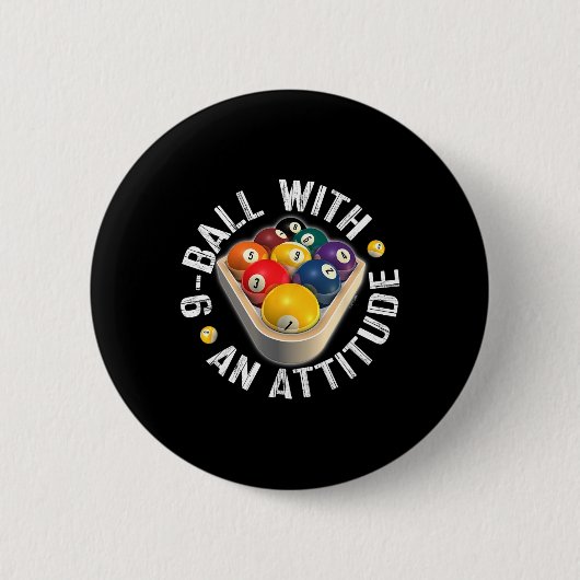Schwimmbad 9 Ball mit Shirt Button (Vorderseite)