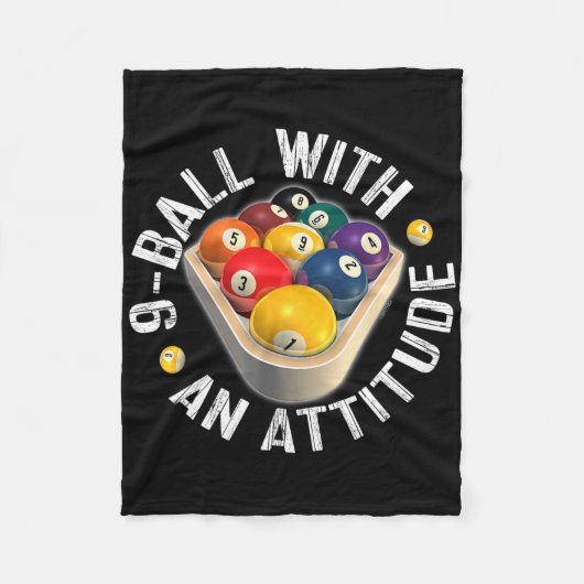Schwimmbad 9 Ball mit Shirt Fleecedecke (Vorderseite)