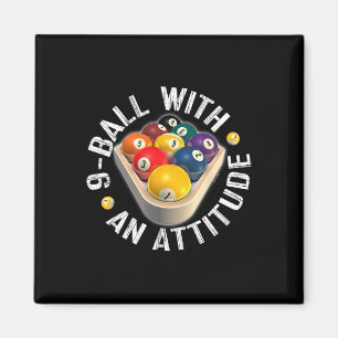Schwimmbad 9 Ball mit Shirt Magnet
