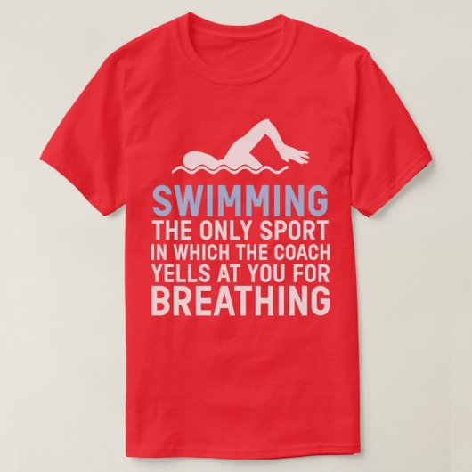 Schwimmbad Atmen Schwimmbad Wassersport Sport T-Shirt (Design vorne)