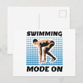 Schwimmbad auf - Pool Lover Postkarte (Vorne/Hinten)