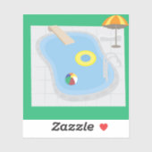 Schwimmbad Aufkleber (Blatt)