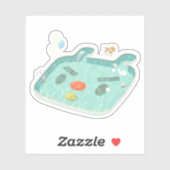 Schwimmbad Aufkleber (Blatt)