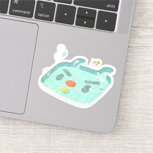 Schwimmbad Aufkleber (Detail)