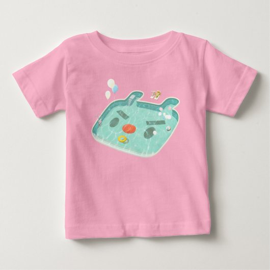 Schwimmbad Baby T-shirt (Vorderseite)