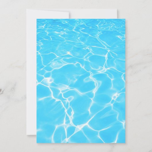 Schwimmbad Bash Geburtstagsparty Einladung (Rückseite)