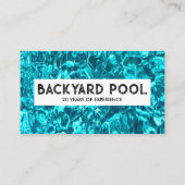 Schwimmbad Bauunternehmer Reinigung Visitenkarte (Rückseite)