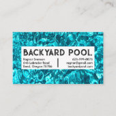 Schwimmbad Bauunternehmer Reinigung Visitenkarte (Vorderseite)